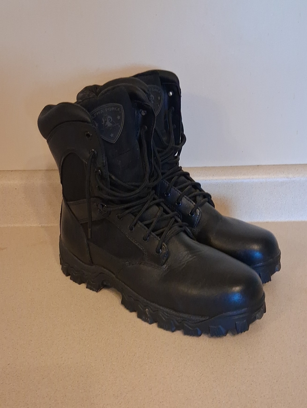 Rocky Alpha Force Men's Black Tactical Leather Boots